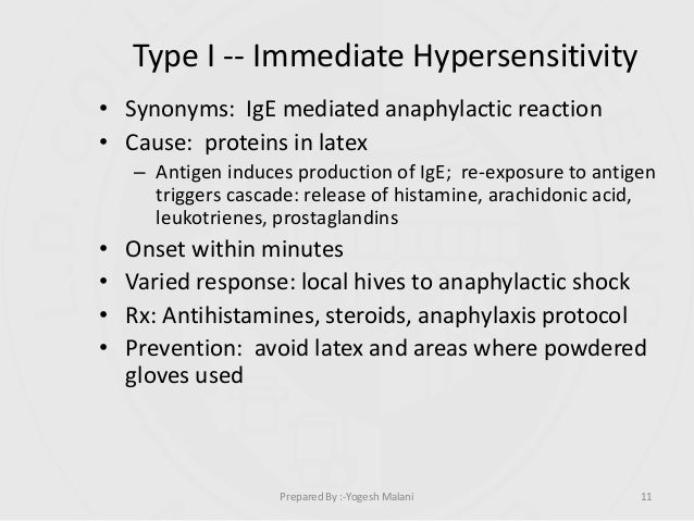 latex allergy hypersensitivity Latex allergy hypersensitivity
